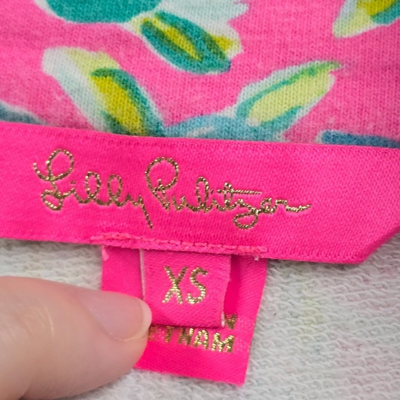 Lilly Pulitzer Skipper Popover Sweater Women XS Colorful 1/2 Zip Tropical Resort - Picture 5 of 12